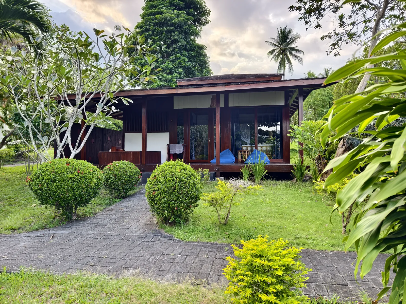 Bungalow in the tropical garden