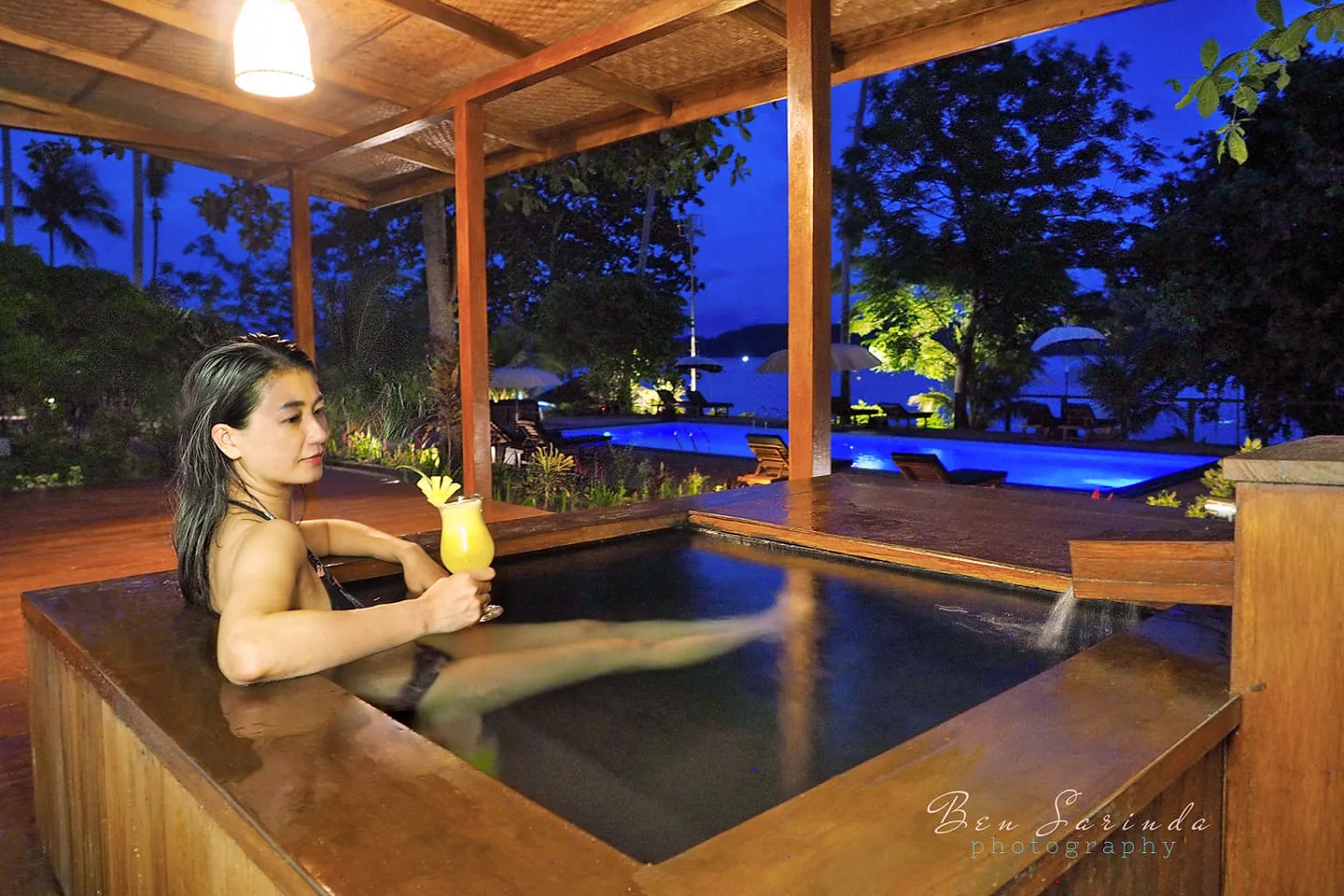 Onsen at evening